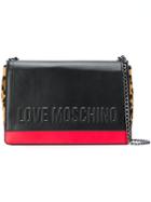 Love Moschino Colour-block Logo Shoulder Bag - Black