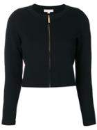 Michael Michael Kors Crew Neck Cropped Jacket - Black