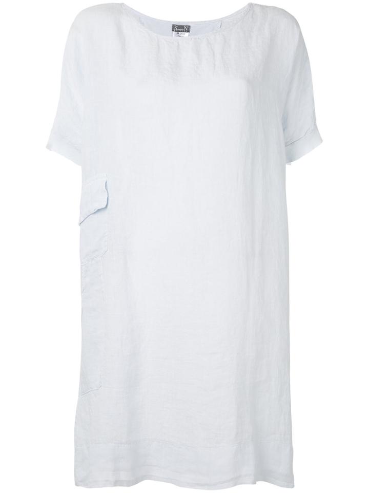 Kristensen Du Nord - Loose Fit Dress - Women - Cotton/linen/flax - 1, Blue, Cotton/linen/flax