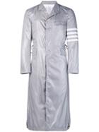 Thom Browne 4-bar Ripstop Chesterfield Overcoat - Grey