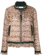 Twin-set Leopard Print Padded Jacket - Nude & Neutrals
