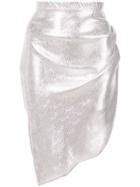 Baja East Draped Mini Skirt - Silver