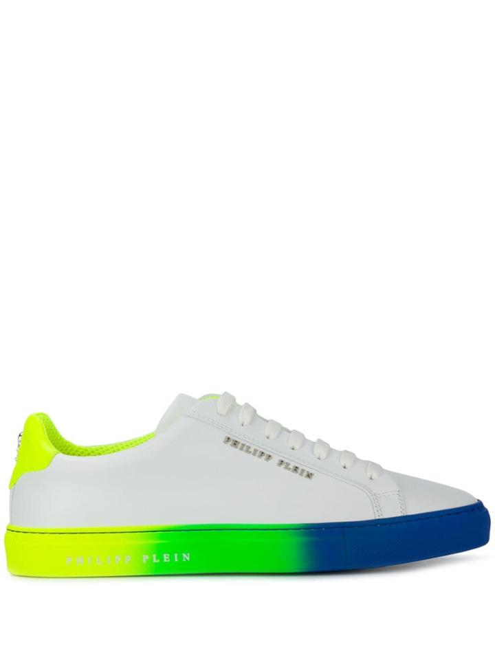 Philipp Plein Painted Lo-top Sneakers - White