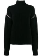 Msgm Turtleneck Knitted Sweater - Black