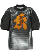 Kolor Striped Sheer T-shirt - Black