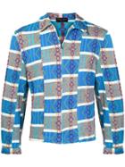 Comme Des Garçons Vintage Patterned Zipped Jacket - Blue