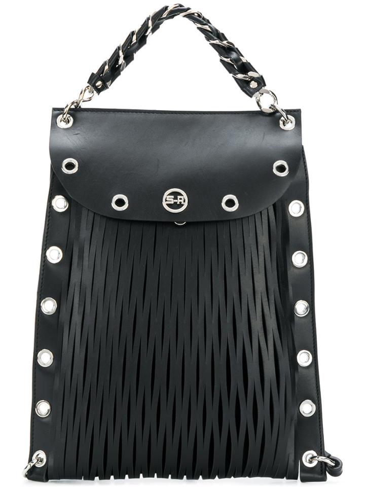 Sonia Rykiel Laser Cut Studded Backpack - Black