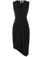 Carven Draped Asymmetric Dress - Black