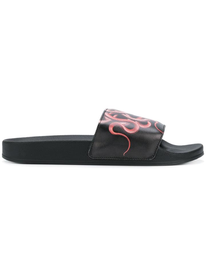 Marcelo Burlon County Of Milan Serpent Sliders - Black