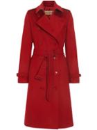 Burberry Cashmere Trench Coat - Red