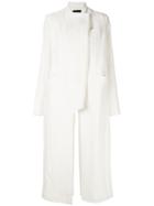 Lost & Found Ria Dunn Single Breasted Asymmetric Coat - White