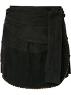 Andrea Bogosian Chain Trim Chamois Skorts - Black