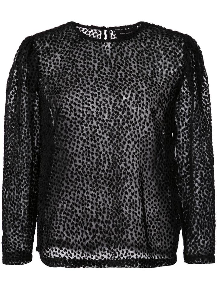Robert Rodriguez Pauline Velvet Blouse - Black