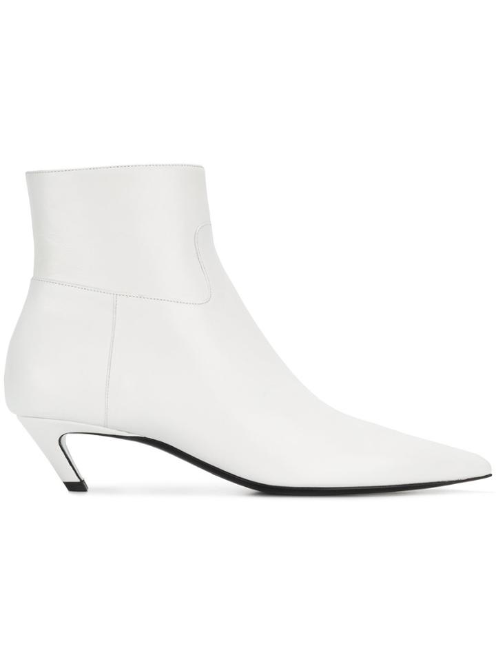 Balenciaga Talon Slash Booties - White