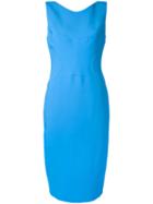 Antonio Berardi - Zip Back Midi Dress - Women - Rayon/spandex/elastane/silk - 42, Blue, Rayon/spandex/elastane/silk