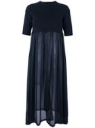 Jil Sander Short-sleeve Flared Dress - Blue