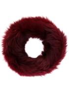 Yves Salomon Rounded Neck Scarf - Red