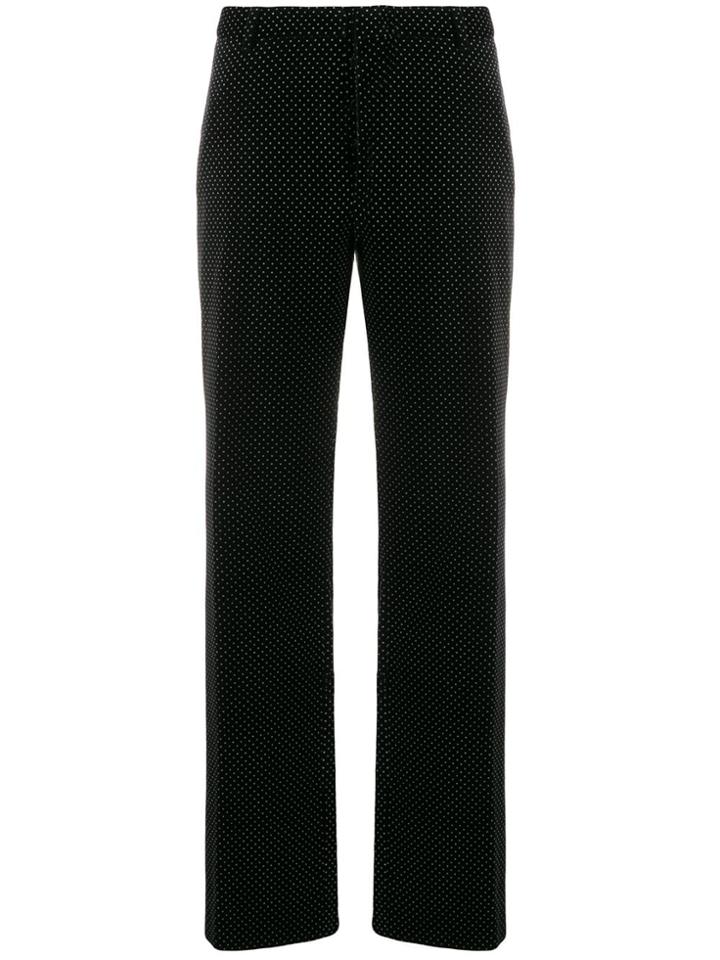 Romeo Gigli Pre-owned 1997 Polka Dotted Straight Trousers - Black