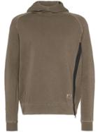 Cp Company Zip Detail Hooded Cotton Jumper - Green