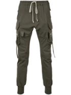 Rick Owens Drawstring Waist Slim Joggers, Men's, Size: 52, Grey, Cotton