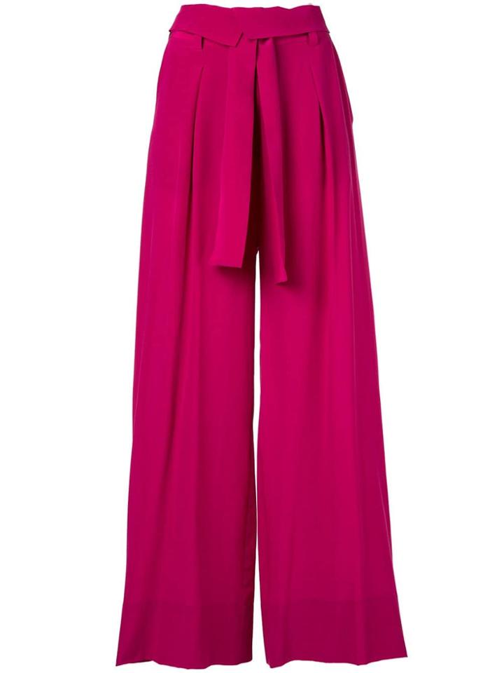 Petar Petrov High-waisted Belted Trousers - Pink