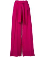 Petar Petrov High-waisted Belted Trousers - Pink