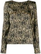 Federica Tosi Abstract Print Blouse - Black