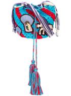 Peter Pilotto - Peter Pilotto X Francis Uprichard Centaur Applique Bag - Women - Silk/cotton/polyester - One Size, Blue, Silk/cotton/polyester