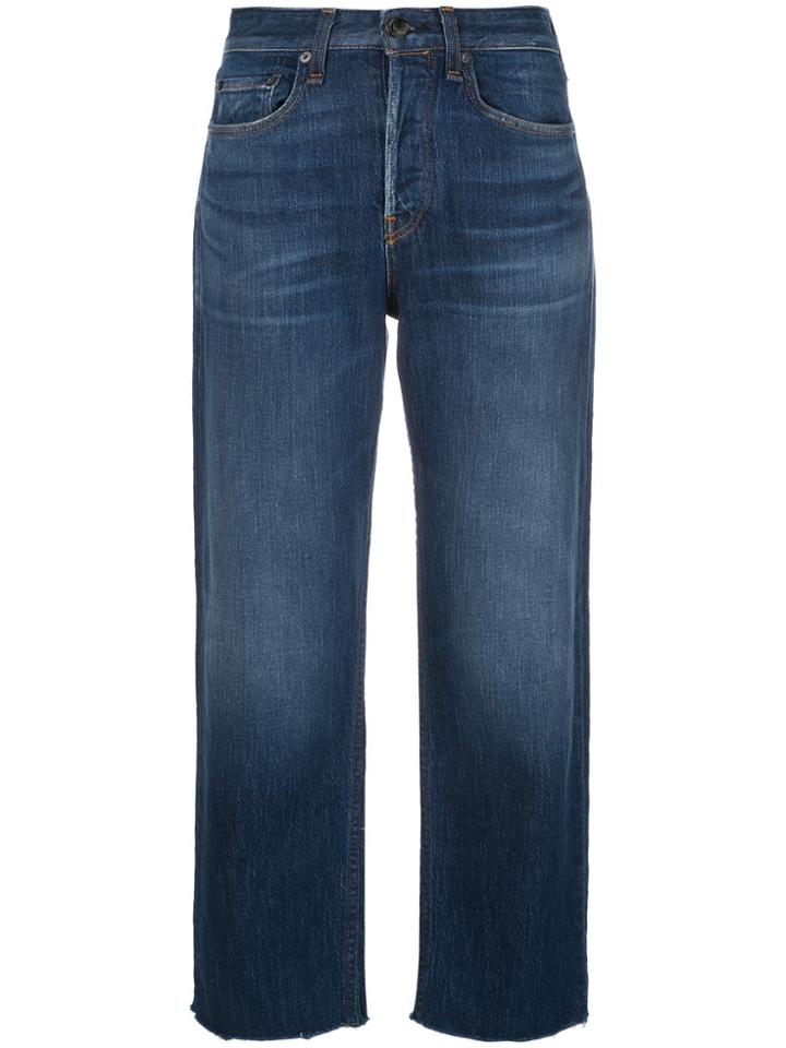Rag & Bone /jean High Rise Straight Leg Jeans - Blue