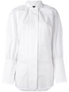 Ellery Puff Sleeve Shirt, Women's, Size: 6, White, Cotton