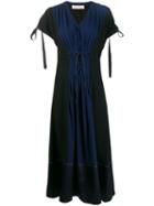 Marni Pleated Corset Dress - Black