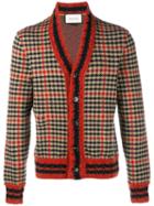 Gucci Checked Cardigan, Men's, Size: Medium, Nude/neutrals, Cashmere/wool