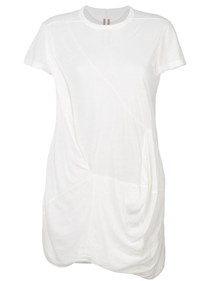 Rick Owens Drkshdw Gathered Semi Sheer T-shirt - White