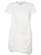 Rick Owens Drkshdw Gathered Semi Sheer T-shirt - White