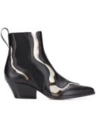 Sergio Rossi Pvc Insert Ankle Boots - Black