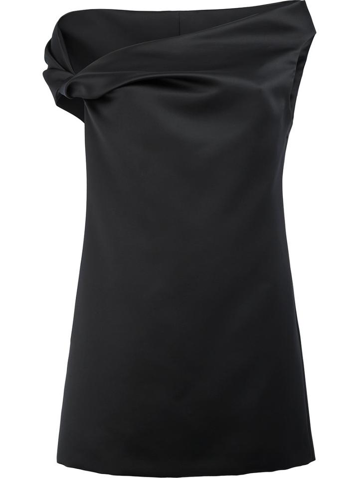 Balenciaga Off-shoulder Dress, Women's, Size: 38, Black, Polyester/cupro