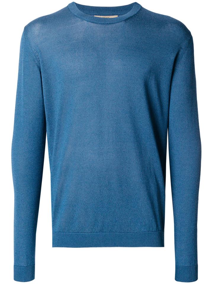 Nuur Crew Neck Lightweight Jumper - Blue