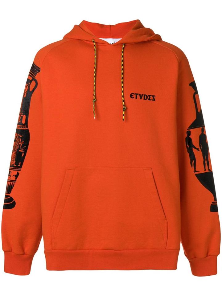 Études Odysseus Print Hoodie - Yellow & Orange