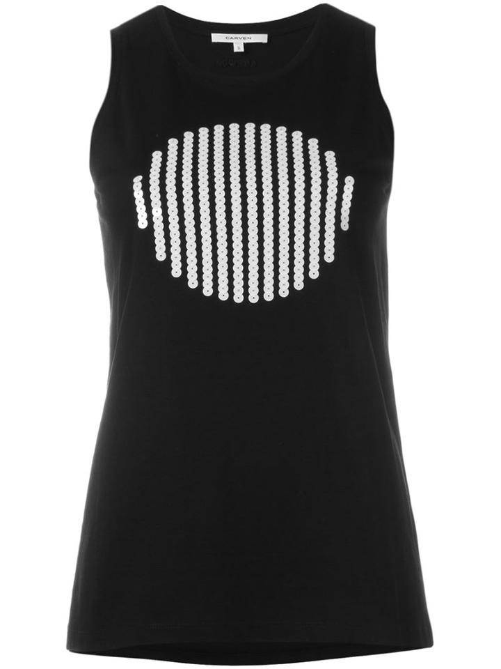 Carven Sequin Detail Tank Top