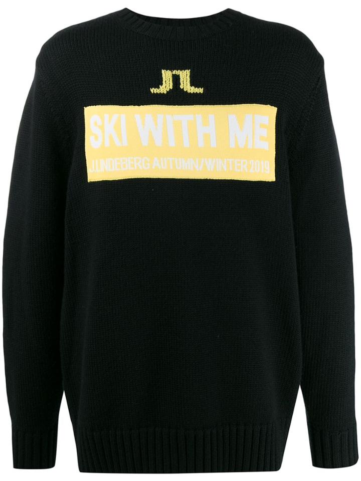 J.lindeberg Embroidered Logo Jumper - Black