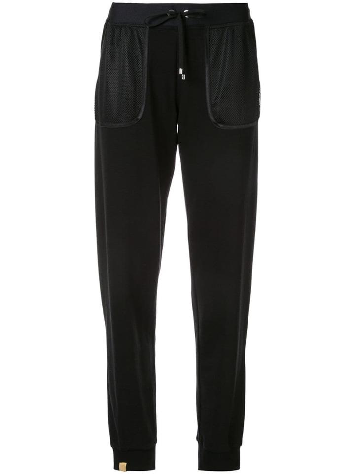 Monreal London Cosy Mesh Panel Pocket Joggers - Black