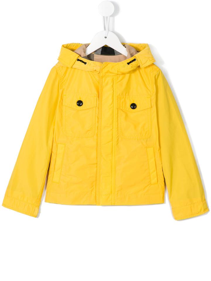 Burberry Kids Hooded Jacket, Boy's, Size: 10 Yrs, Yellow/orange