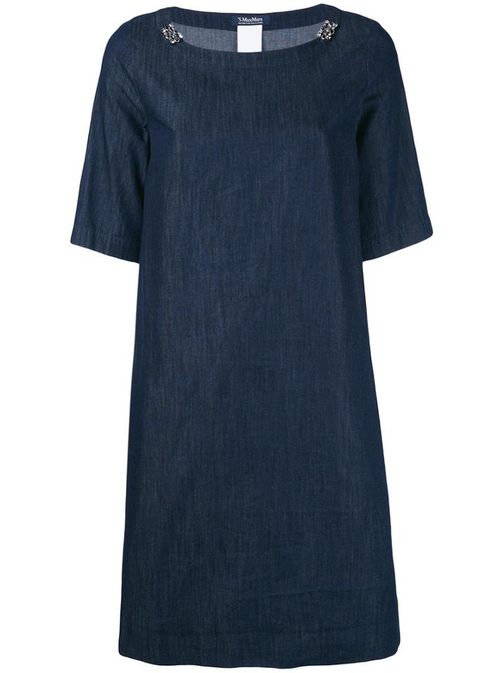 's Max Mara - Denim T-shirt Dress - Women - Cotton - 36, Blue, Cotton
