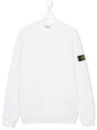 Stone Island Kids Crew Neck Sweatshirt, Boy's, Size: 14 Yrs, White