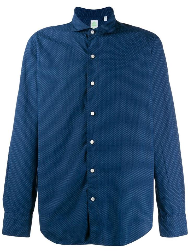 Finamore 1925 Napoli Tokyo Polka Dot Shirt - Blue
