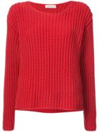 Mansur Gavriel Chunky Knit Sweater - Red