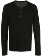 Taichi Murakami Half-button Crewneck Sweater - Black