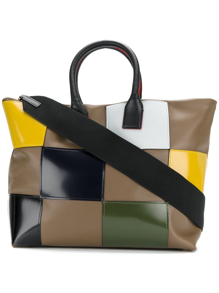 Marni Patchwork Tote - Green