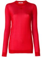 Givenchy 4g Semi-sheer Pleated Top - Red