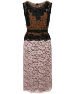 Antonio Marras - Contrasting Lace Panel Dress - Women - Cotton/acrylic/polyamide/water - 44, Cotton/acrylic/polyamide/water